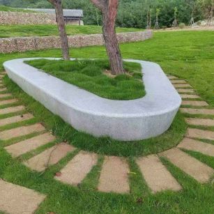 乌鲁木齐 芝麻白光面整石坐凳