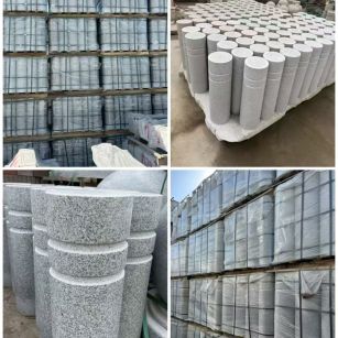 乌鲁木齐 芝麻白花岗岩挡车柱、隔离柱多少钱