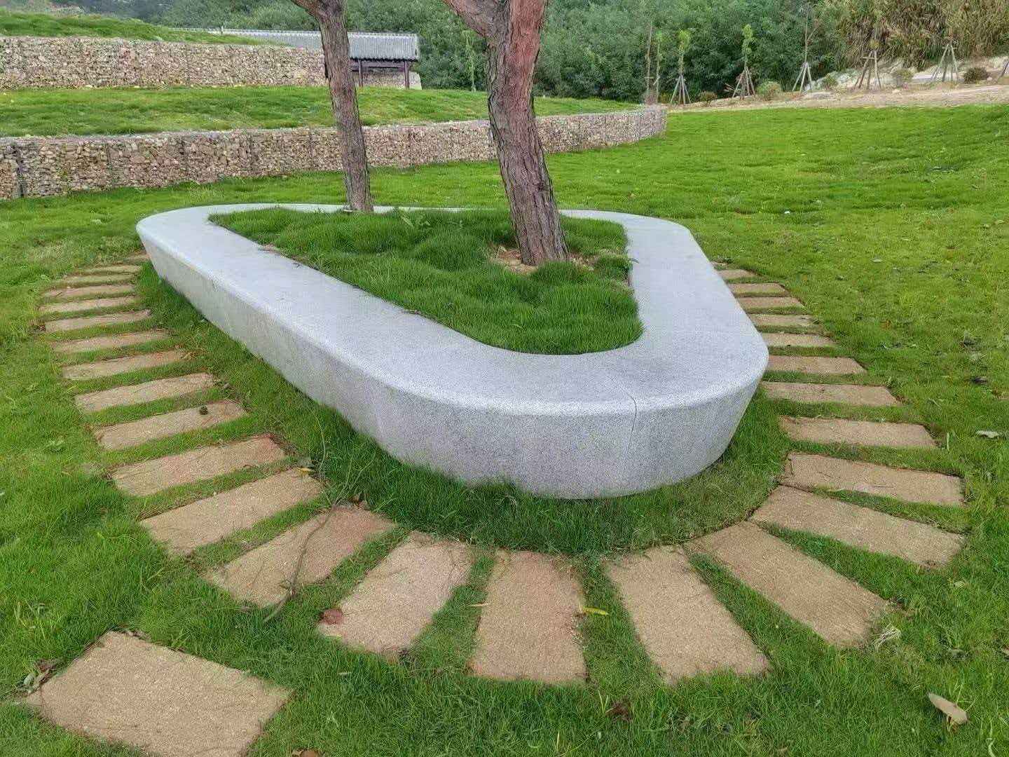 乌鲁木齐 芝麻白光面整石坐凳