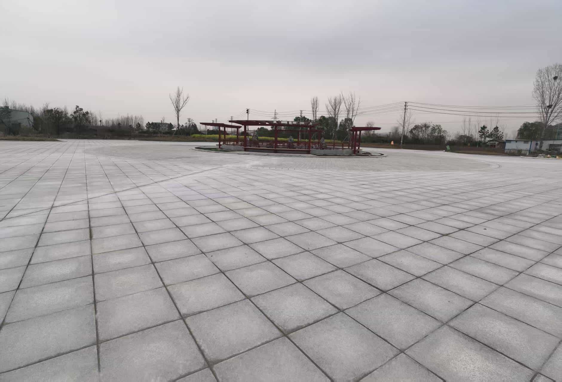 乌鲁木齐 芝麻白火烧面-公园广场地铺效果