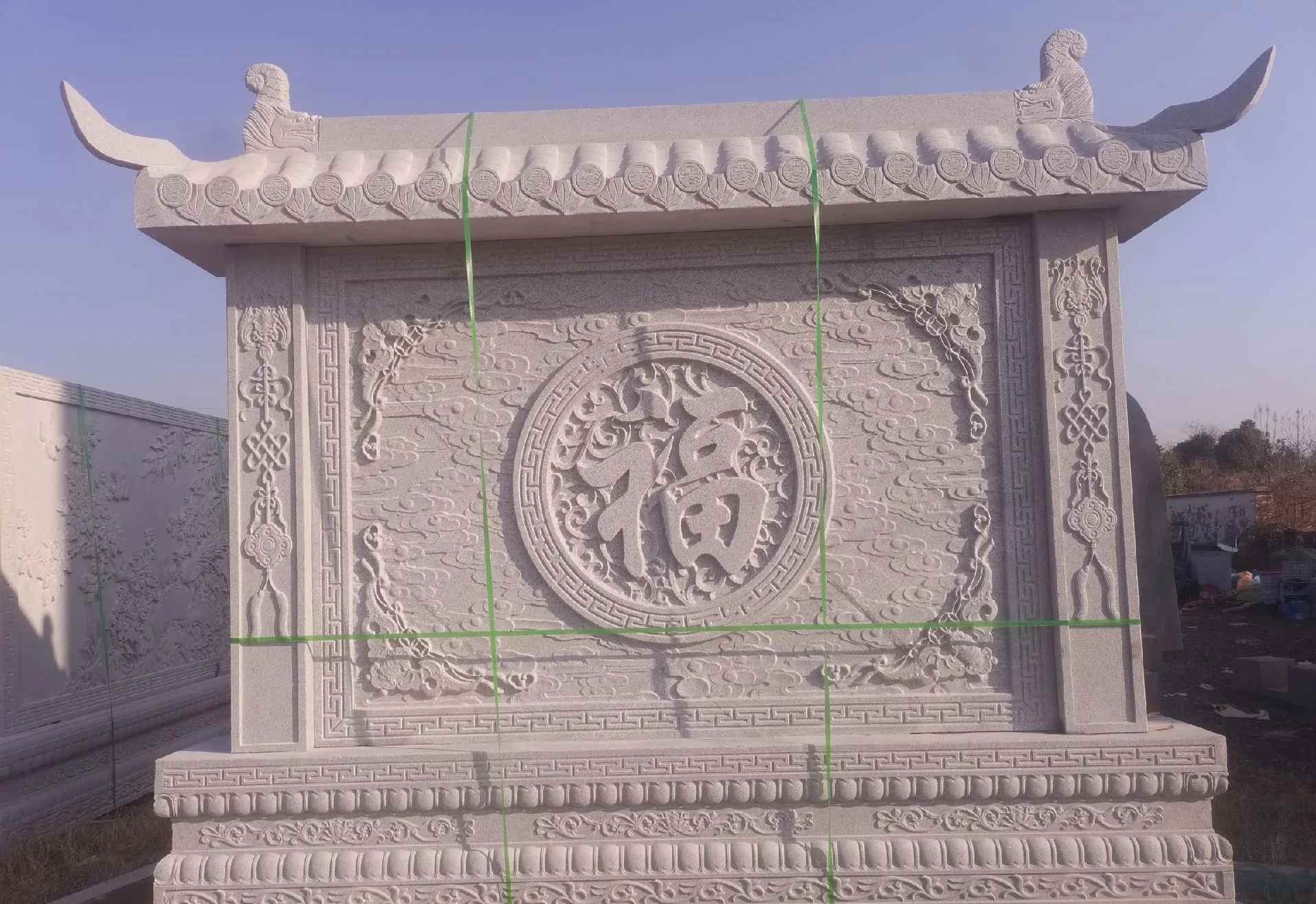 乌鲁木齐 芝麻白花岗岩屏风，照壁，影壁